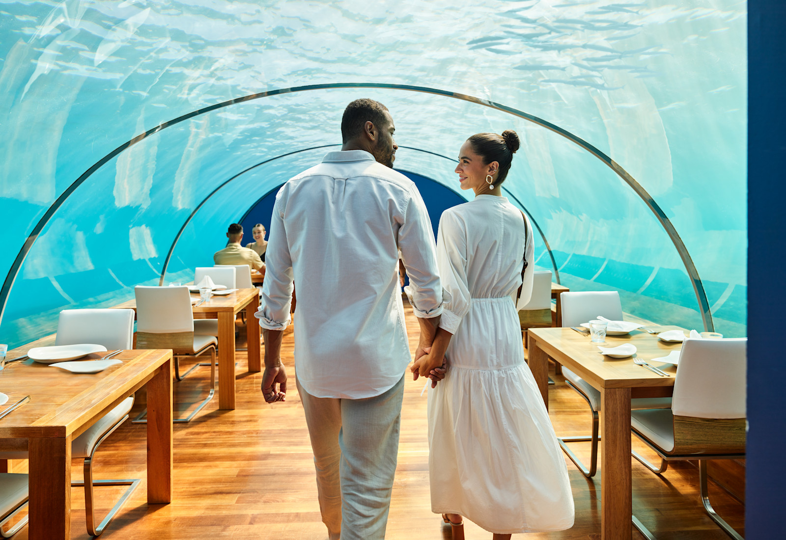 Une parenthèse à deux au restaurant sous-marin Ithaa, Conrad Maldives Rangali Island