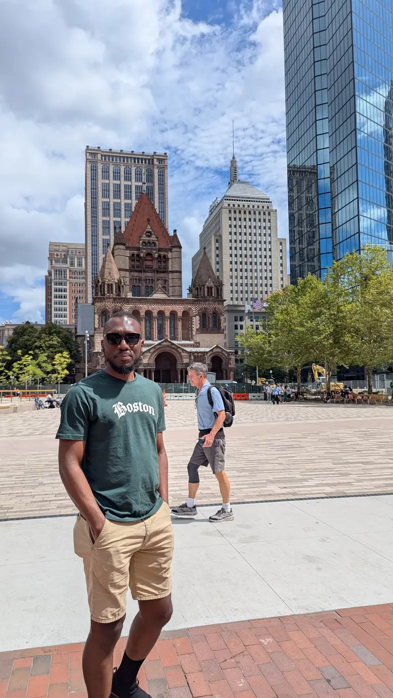 Souvenir de Copley Square pendant la visite de Boston